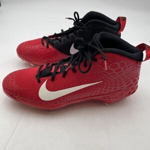 New Nike Force Zoom Trout 5 Pro Metal Baseball Cleats Red Black Men's Size 14